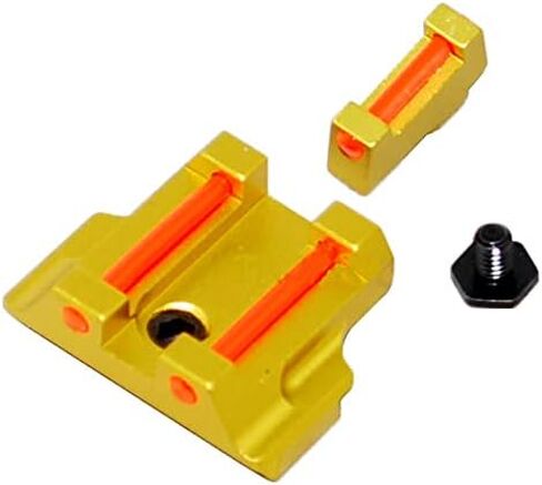 US-Deals Anodized Aluminum Red Fiber Optic Front & Rear Sight for Glock 17 19 22 23 24 26 27 31 34 35 Color Variation in Saudi Arabia