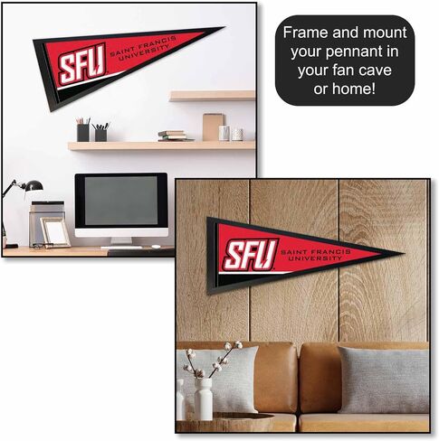 Saint Francis Red Flash Wordmark Pennant Flag in Saudi Arabia