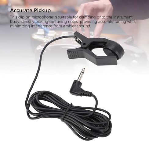 Clip On Microphone Contacts Microphone Sensitive Pick Up Sound Amplifier 3.5mm Plug for Guitar Violin Ukulele Music Instrument in Saudi Arabia