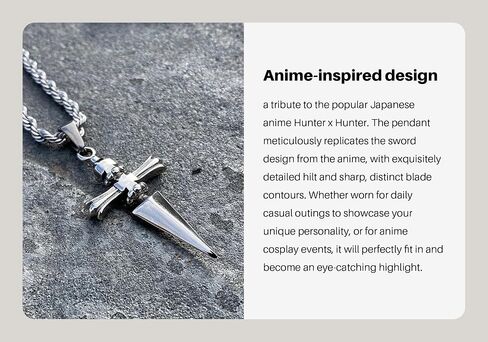 Anime Accessories Judgement Chain Necklace H-X-H Pendant Men's Jewelry,Anime Lover in Saudi Arabia