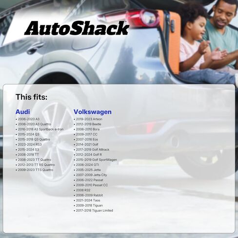 Autoshack زوج من 2 Frontguard Frontguard محفورة محفورة محفورة محفورة سائق دوارات الفرامل السوداء واستبدال جانب الركاب لـ Audi Q3 in Kuwait