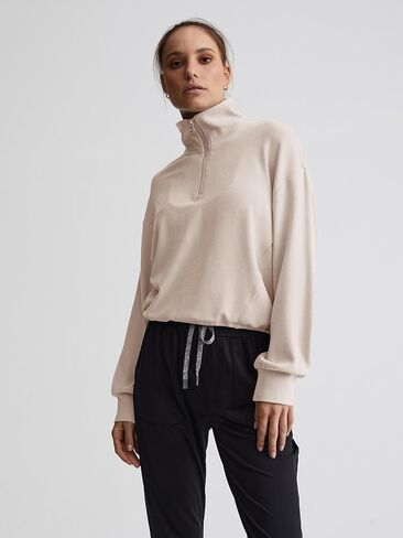 Womens Sweatshirts Half Zip Pullover Drawstring Waist Sweaters Quarter Zipper Hoodies 2025 Fall Fashion Clothes in Kuwait