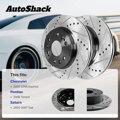 أدوات باكت فرامل تلقائية فرامل فرامل أدوات استبدال دوار الفرامل الأمامية لعام 2002-2007 Saturn Vue 2005-2006 Chevrolet Equinox 2006 Pontiac Torrent 2.2L 2.4L 3.0L 3.4L 3.5L V6 AWD FWD R65082PR in Kuwait