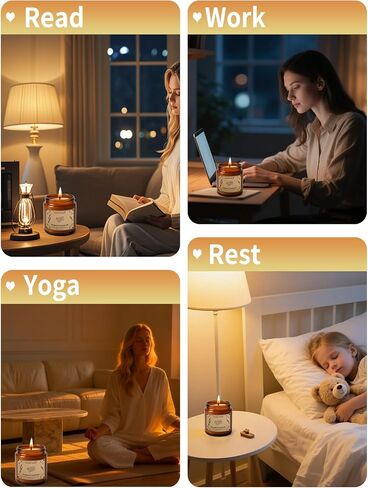 Scented Candles for Home, 16oz Large Amber Jar Scented Candle – Vanilla Soy Wax Candle with 100 Hour Burn Time, Long Lasting Aromatherapy Candle for Relaxing Home Fragrance & Gift Giving in Saudi Arabia