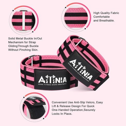 أربطة غنيمة للنساء لبناء الأرداف والورك، أربطة تقييد تدفق الدم، أربطة غنيمة من BFR، أفضل أربطة مقاومة من القماش لتمرين المؤخرة والقرفصاء والفخذ in Kuwait