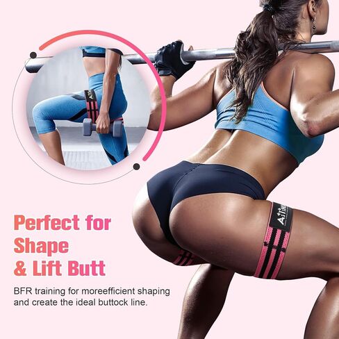 أربطة غنيمة للنساء لبناء الأرداف والورك، أربطة تقييد تدفق الدم، أربطة غنيمة من BFR، أفضل أربطة مقاومة من القماش لتمرين المؤخرة والقرفصاء والفخذ in Kuwait