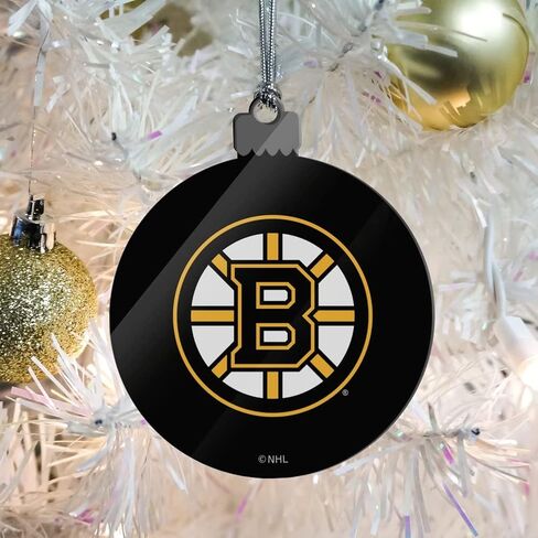 الرسومات والمزيد شعار Boston Bruins زينة أكريليك لشجرة عيد الميلاد in Kuwait