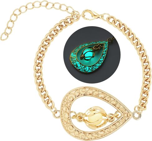 EEQQBZ توهج في أساور شكل دمعة الفضة الداكنة ، سحر المجوهرات المتوهجة الخيالية in Kuwait