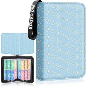 Premium 4 Pocket Trading Card Binder Holder 400 Cards with 50 Removable Sleeves | PU Leather Zipper Album Book for Sports Cards, Game | Card Storage & Organization for Girls Collector Strawberry Pink in Saudi Arabia