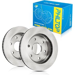 PHILTOP 10.03 inch（255 mm） Front Vented Disc Brake Rotors Compatible with Toyota Prius 2010-2011, 2-PC Set replace # 31541 in Saudi Arabia