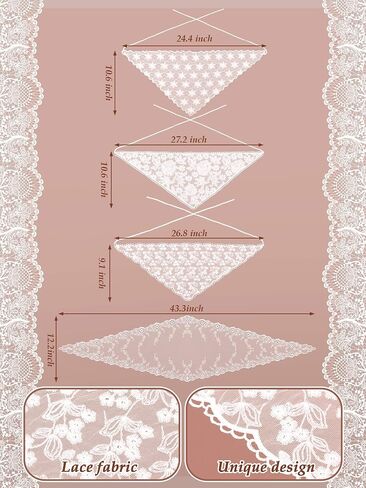 4 Pcs Mantilla Chapel Veils for Church Catholic Short Embroidery Lace Head Coverings Christian Veils for Women Bridal in Saudi Arabia