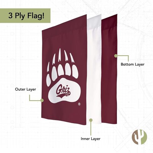 Desert Cactus University of Montana UM Garden Flag – 19 x 12 inch Montana Grizzlies Banner, For Outdoor Display and Events (Design E) in Saudi Arabia
