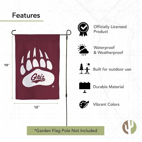 Desert Cactus University of Montana UM Garden Flag – 19 x 12 inch Montana Grizzlies Banner, For Outdoor Display and Events (Design E) in Saudi Arabia