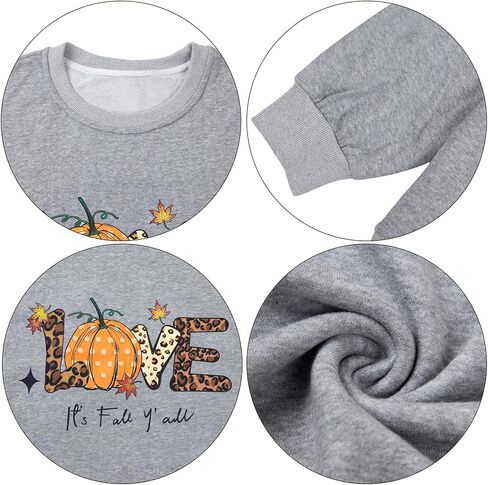 MYHALF Pumpkin Season Sweatshirt Thanksgiving Shirt: Turkey Graphic Tops Thankful Long Sleeve Bloluses Fall Crew Neck Outfits in Kuwait