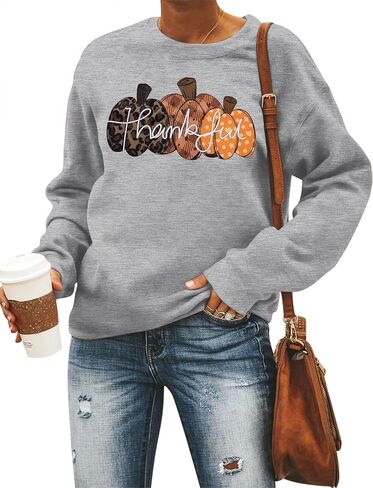 MYHALF Pumpkin Season Sweatshirt Thanksgiving Shirt: Turkey Graphic Tops Thankful Long Sleeve Bloluses Fall Crew Neck Outfits in Kuwait