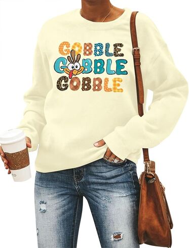 MYHALF Pumpkin Season Sweatshirt Thanksgiving Shirt: Turkey Graphic Tops Thankful Long Sleeve Bloluses Fall Crew Neck Outfits in Saudi Arabia
