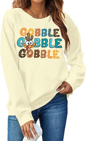 MYHALF Pumpkin Season Sweatshirt Thanksgiving Shirt: Turkey Graphic Tops Thankful Long Sleeve Bloluses Fall Crew Neck Outfits in Saudi Arabia