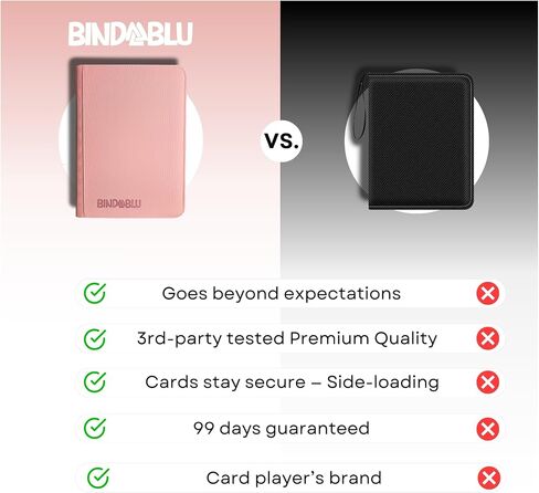 9 Pocket Trading Card Zip Binder - 360 Side Loading Pocket Binder for Colletible Games, Sport, TCG - Trading Card Binder - Gift Card holder for Boys and Girls - Pink card binder in Saudi Arabia