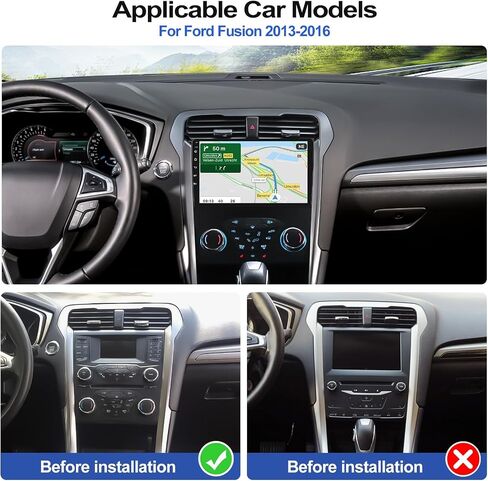 Qualcomm 8-Core 4G+64G Car Stereo for Ford Fusion Radio 2013 2014 2015 2016 with Wireless CarPlay Android Auto, 9" IPS Touch Screen Android 13 Car Radio with Hi-Res DSP Bluetooth 5.1 GPS Backup Camera in Saudi Arabia