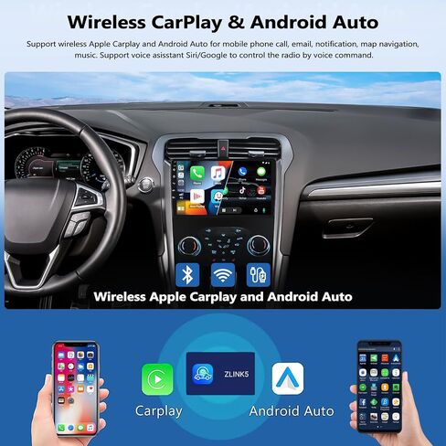 Qualcomm 8-Core 4G+64G Car Stereo for Ford Fusion Radio 2013 2014 2015 2016 with Wireless CarPlay Android Auto, 9" IPS Touch Screen Android 13 Car Radio with Hi-Res DSP Bluetooth 5.1 GPS Backup Camera in Saudi Arabia
