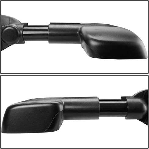 Auto Dynasty Right Side Black Manual Telescoping Folding Rear View Towing Mirrors Compatible with Silverado Sierra GMT800 99-07 in Saudi Arabia