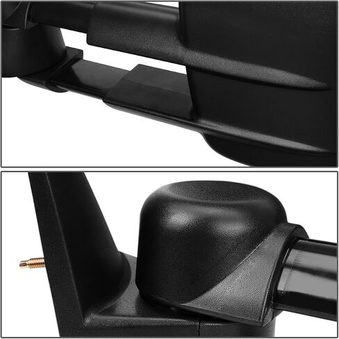 Auto Dynasty Right Side Black Manual Telescoping Folding Rear View Towing Mirrors Compatible with Silverado Sierra GMT800 99-07 in Saudi Arabia