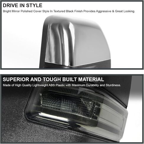 توليف المواصفات D [2015 Look] مرايا القطر الساخنة للكروم مع إشارة LED متوافقة مع 2007-2014 Ford F150 بيك آب يسار + يمين in Kuwait
