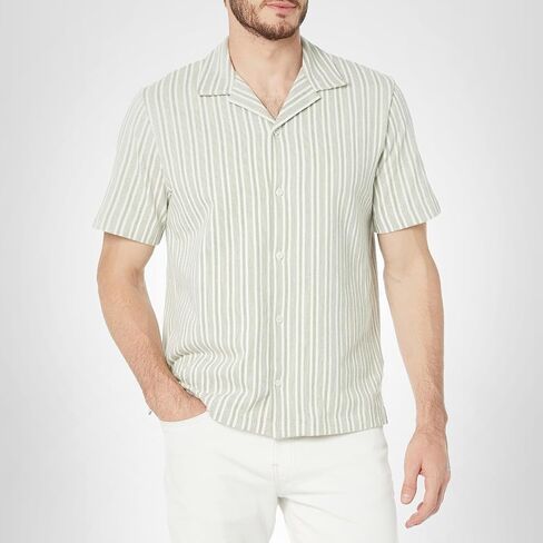 Vince Men's Cabana Stripe S/S Button Down in Saudi Arabia