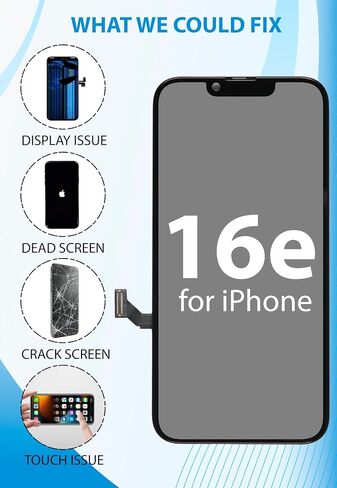 Ayake for iPhone 16 Screen Replacement ، 6.1 inch FHD LCD شاشة وشاشة لرقم اللمس ، قابلة للبرمجة النغمة الحقيقية ، يبقى معرف الوجه (لـ A3287 ، A3081 ، A3286 ، A3288) in Kuwait