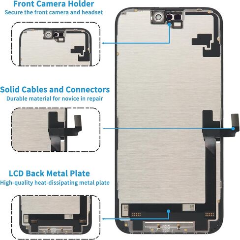 Ayake for iPhone 16 Screen Replacement ، 6.1 inch FHD LCD شاشة وشاشة لرقم اللمس ، قابلة للبرمجة النغمة الحقيقية ، يبقى معرف الوجه (لـ A3287 ، A3081 ، A3286 ، A3288) in Kuwait