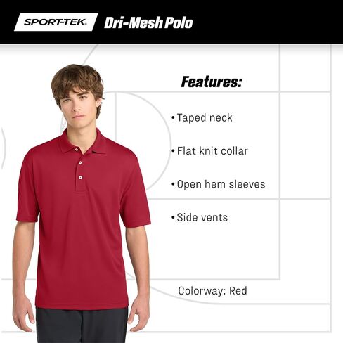 Sport-Tek® Dri-Mesh® Polo. K469 - الحجر الرملي in Saudi Arabia