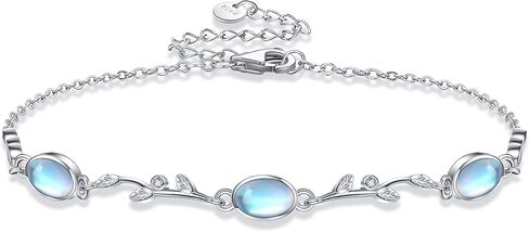 YFN Butterfly Moonstone Bracelet 925 Sterling Silver Butterfly Layered Bracelet Adjustable Link Bracelet for Women Jewelry in Saudi Arabia