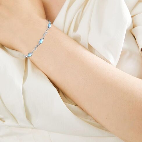 YFN Butterfly Moonstone Bracelet 925 Sterling Silver Butterfly Layered Bracelet Adjustable Link Bracelet for Women Jewelry in Saudi Arabia