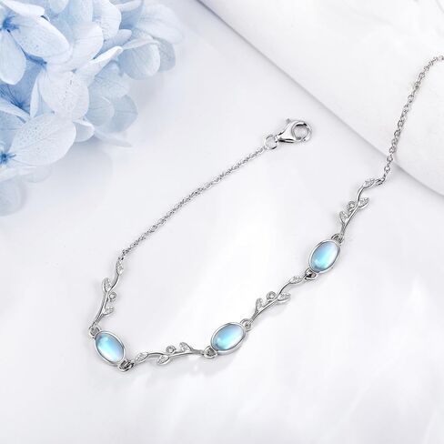 YFN Butterfly Moonstone Bracelet 925 Sterling Silver Butterfly Layered Bracelet Adjustable Link Bracelet for Women Jewelry in Saudi Arabia