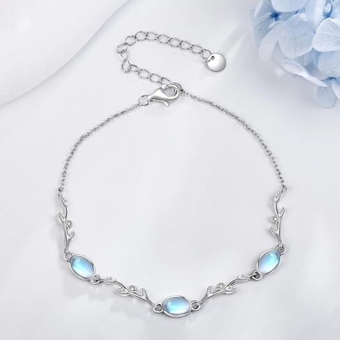 YFN Butterfly Moonstone Bracelet 925 Sterling Silver Butterfly Layered Bracelet Adjustable Link Bracelet for Women Jewelry in Saudi Arabia