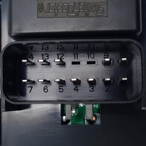 SwitchDoctor Window Master Switch & Rubic Red Bezel Set لعام 2011-2017 Jeep Wrangler (68156217ac) (التجميع الكامل) in Saudi Arabia