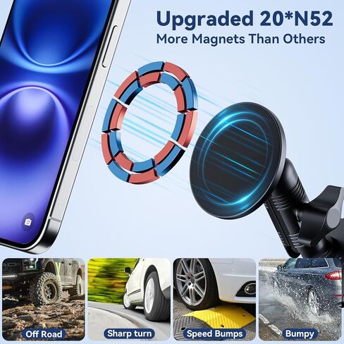 حامل الهاتف من CNC Magnetic Truck Air Vate Phone Congles ، Cradles Metal Phone Mount for F150 ، متوافق مع Ford F150 2021-2025 و Super Duty F250 F350 F450 2021-2025 ومعظم الهواتف المحمولة in Kuwait