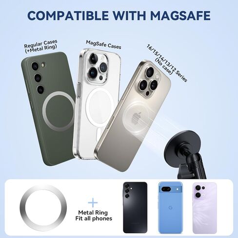 حامل الهاتف من CNC Magnetic Truck Air Vate Phone Congles ، Cradles Metal Phone Mount for F150 ، متوافق مع Ford F150 2021-2025 و Super Duty F250 F350 F450 2021-2025 ومعظم الهواتف المحمولة in Kuwait