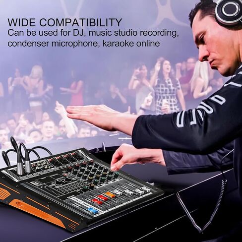 Professional Live Sound Card, Audio Mixer and Audio Interface with DJ Mixer Effects, Voice Changer - Studio Equipment for Streaming/Podcasting/Gaming in Saudi Arabia