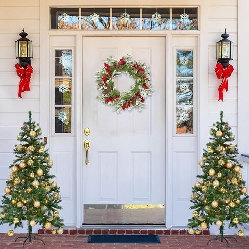 SGGVECSY FALL ITREET 21'''STEPTIC Autumn Front Door Breath مع قرع صغير من الحرير الأوكالبتوس أوراق الحملان المغطاة بأذن خارجية مهرجان داخلي للحائط in Saudi Arabia