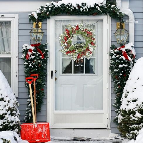 SGGVECSY FALL ITREET 21'''STEPTIC Autumn Front Door Breath مع قرع صغير من الحرير الأوكالبتوس أوراق الحملان المغطاة بأذن خارجية مهرجان داخلي للحائط in Saudi Arabia