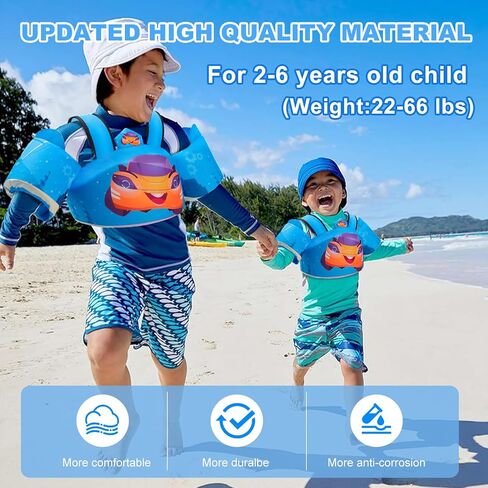 Toddler Floaties Kids Swim Vest for 22-66 Pounds Boys-Girls Water Wings Kids Pool Floaties for 2-6 Years Old Child Swim Learning Trainning in Saudi Arabia