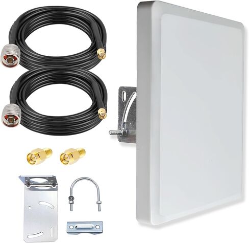 الهوائي المزدوج الشريط المزدوج 6dbi 2.4g / 5ghz في الهواء الطلق مصغر هوائي موصل N-male لـ Wifi 6 in Kuwait