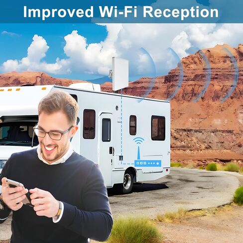 الهوائي المزدوج الشريط المزدوج 6dbi 2.4g / 5ghz في الهواء الطلق مصغر هوائي موصل N-male لـ Wifi 6 in Kuwait