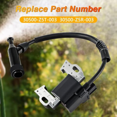 Ignition Coil with 4 Prongs Connector with Spark Plug Compatible with Honda Engines GX390T GX340 Water Pump WT40XK3 Generator EM5000SXK3 EB5000XK3 Replace# 30500-Z5T-003 in Saudi Arabia