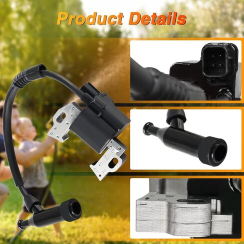 Ignition Coil with 4 Prongs Connector with Spark Plug Compatible with Honda Engines GX390T GX340 Water Pump WT40XK3 Generator EM5000SXK3 EB5000XK3 Replace# 30500-Z5T-003 in Saudi Arabia