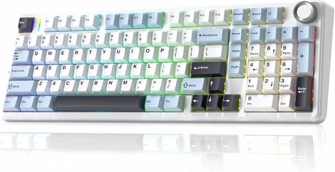 Aula F99 Pro Mechanical Keyboard, Wireless Gaming Keyboard Bluetooth Hot Swappable Custom Creamy Computer Keyboards in Saudi Arabia
