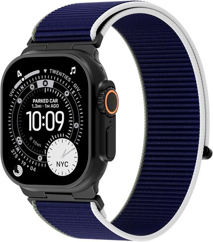 Sport Loop Nylon Bands Compatible with Apple Watch Band 49mm 46mm 45mm 44mm 42mm for Men Women, Breathable Adjustable Stretchy Braided Straps for iWatch Ultra 2/Ultra Series 10/9/8/SE/7/6/5/4/3 in Saudi Arabia