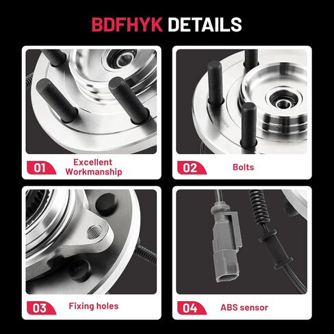 BDFHYK 512510 2PCS Rear Left/Right Wheel Bearing and Hub Assembly Compatible with Dodge Dart 2013 2014 2015 2016, 1.4L 2.4L 2.0L L4 in Saudi Arabia