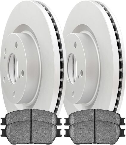 Autoshack Front Brake Kit Prakeing for Toyota Sienna Avalon Solara حفرها ودوارات فرامل القرص المغطاة بالرسوم الإلكترونية منصات الفرامل الخزفية السوداء 11.65 "296 مم SCDPR4131641316906 in Saudi Arabia
